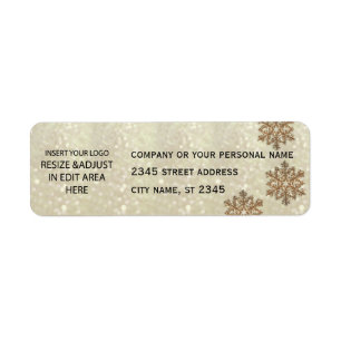Business simple / insert logo glittery snowflake