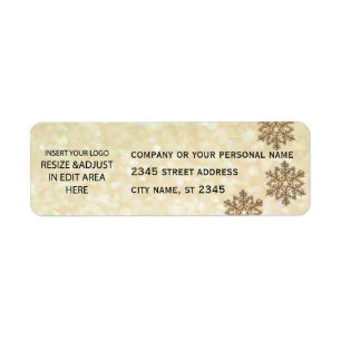 Business simple / insert logo glittery snowflake