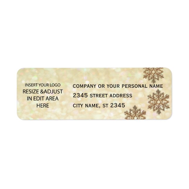Business simple / insert logo glittery snowflake (Front)