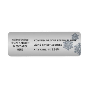 Business simple / insert logo snowflake holiday
