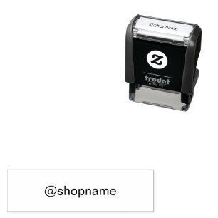 Business @ Social Media Handle for Online Shop Self-inking Stamp
