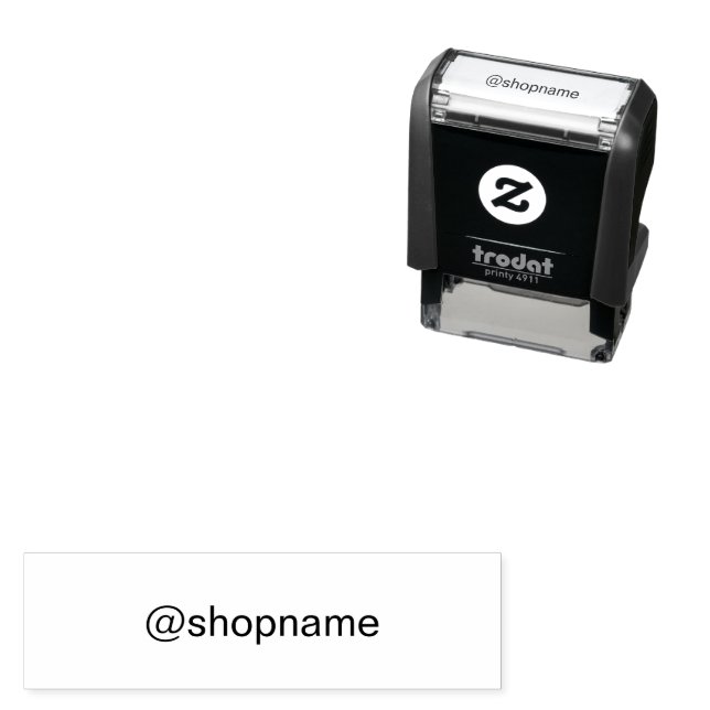 Business @ Social Media Handle for Online Shop Self-inking Stamp (In Situ)