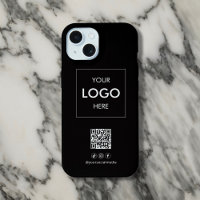 Business Social Media QR Code noir