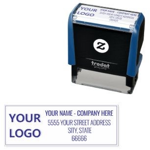 Business Stamp with Your Address , Name and Logo