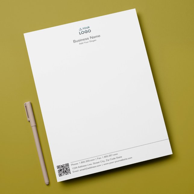 Business Stationary Template With Logo And QR Code Letterhead (Creator Uploaded)