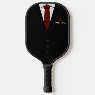 Business Suit Name Personalized Pickleball Paddle