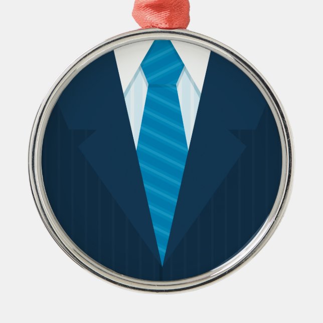 Business suit & tie metal ornament (Front)