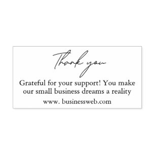 Business support thank you self-inking stamp