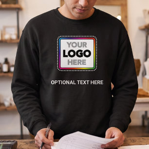Business Sweatshirt Custom Logo + Optional Text