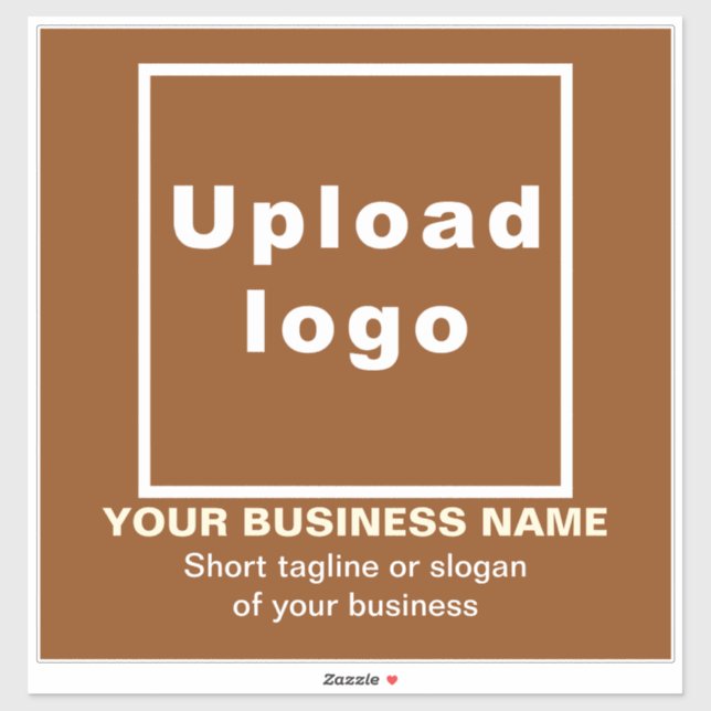 Business Tagline on Brown Large Square Vinyl (Sheet)