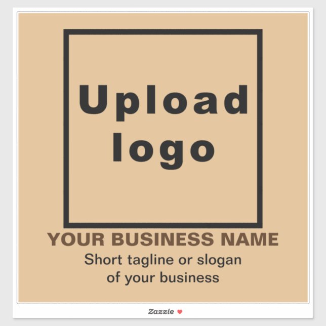 Business Tagline on Light Brown Large Square Vinyl (Sheet)