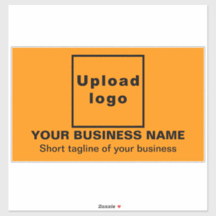 Business Tagline on Orange Large Rectangle Vinyl