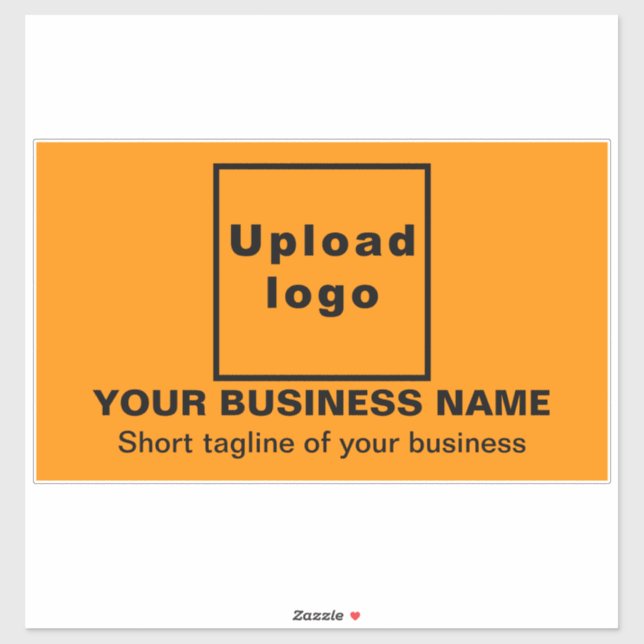 Business Tagline on Orange Large Rectangle Vinyl (Sheet)
