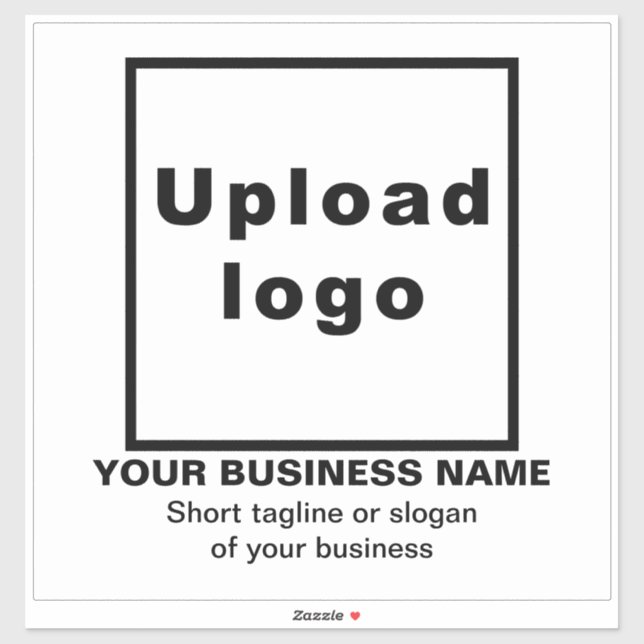 Business Tagline on White Large Square Vinyl (Sheet)