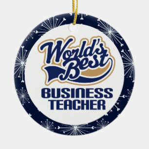 Business Teacher Gift Ornament