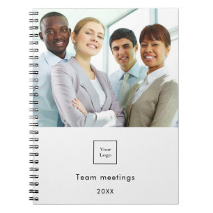 Business team photo logo  notebook