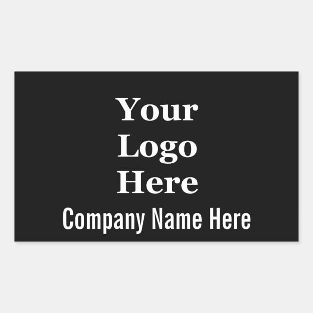 Business Template Company Name and Your Logo Here Sticker (Front)