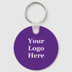 Business Template Royal Purple Your Logo Here Keychain