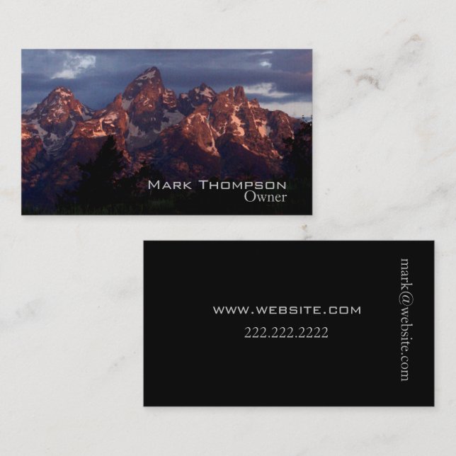Business Tetons card purple (Front/Back)