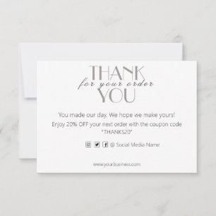 Business Thank card