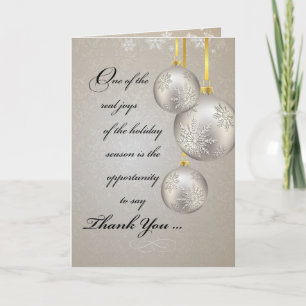 Business Thank You and Holiday Greetings with Gold