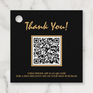 *~* Business Thank you Barcode QR Code Gift Tag