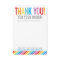 BUSINESS THANK YOU bold colourful rainbow stripe