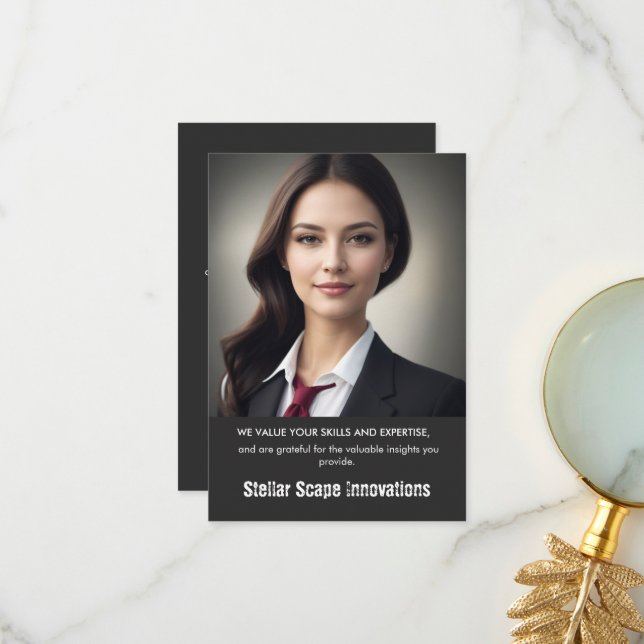 Business Thank You  Card (Front/Back In Situ)