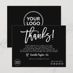 Business Thank You Card / Package Product Insert