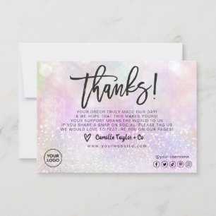 Business Thank You Card / Package Product Insert