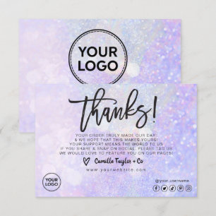 Business Thank You Card / Package Product Insert