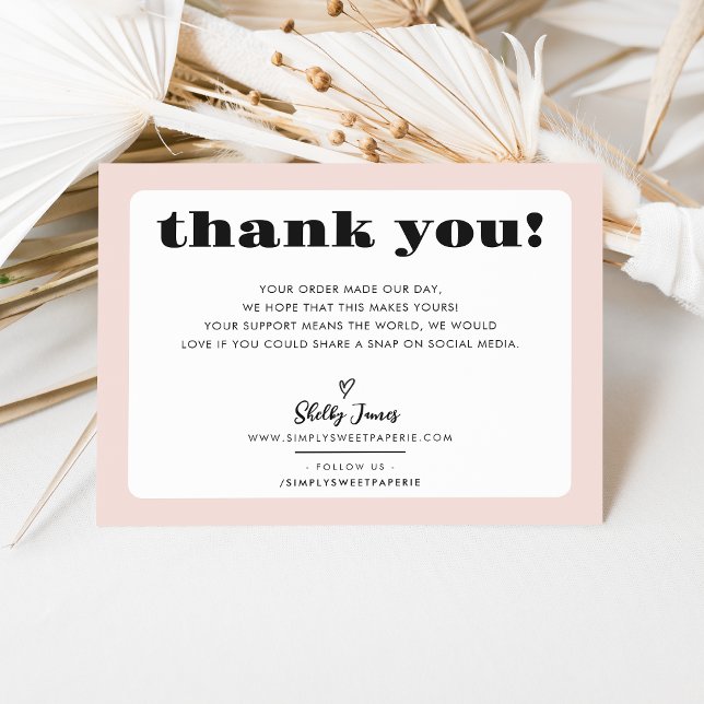 BUSINESS THANK YOU chic logo modern blush pink (Creator Uploaded)