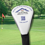 Business Thank You Custom Logo QR Code Golf Head Cover<br><div class="desc">Classic and Simple -- Your business logo and QR code plus phone number (or your text) on this handsome golf head cover. You can match the colour of your text and QR code to your business colours. Create and increase your brand awareness. You can customize the words "Thank You for...</div>