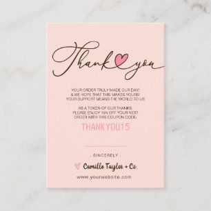 Business Thank You & Discount Code Modern Loyal Loyalty Card