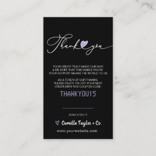 Business Thank You & Discount Code Modern Loyal Loyalty Card