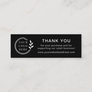 Business Thank You For Order Custom Logo Mini Business Card