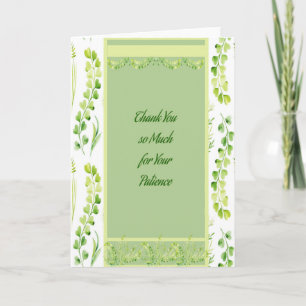 Business Thank You for Patience Card
