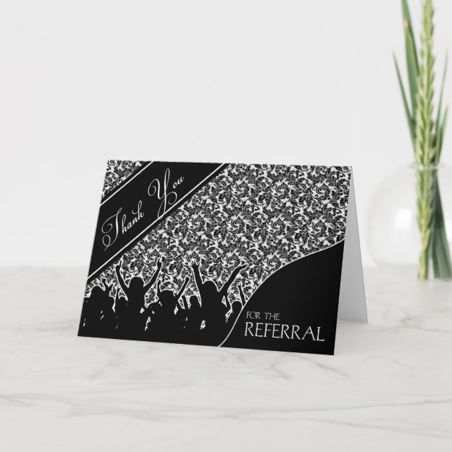 Business Thank You for the Referral Black (Front)