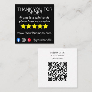 Business Thank You insert card modern packaging