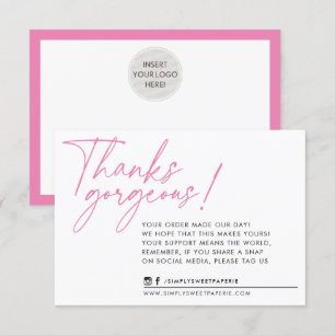 BUSINESS THANK YOU modern ball pen pink