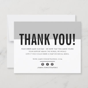 BUSINESS THANK YOU modern bold pale grey LOGO