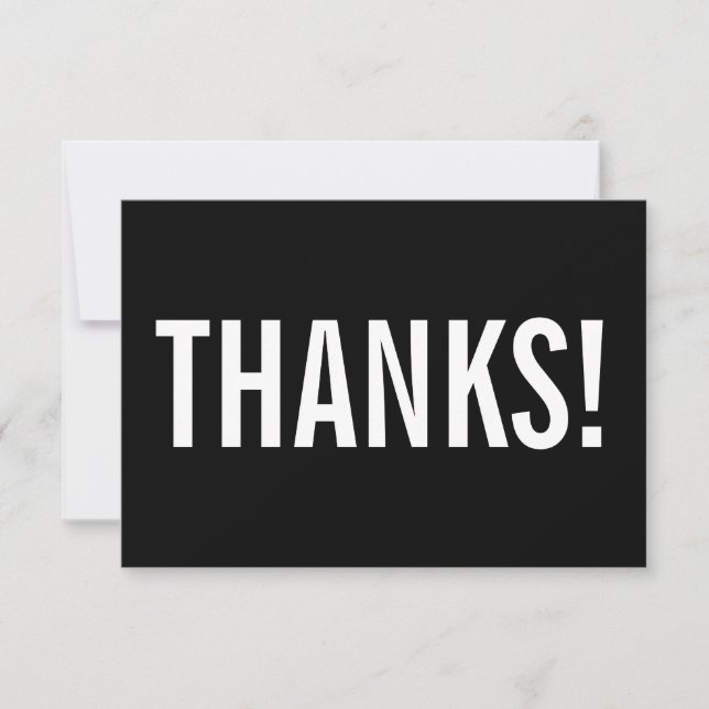 BUSINESS THANK YOU modern minimal order insert (Front)