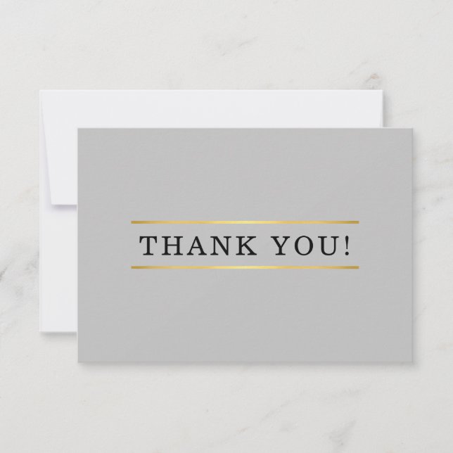 BUSINESS THANK YOU mondern minimal order insert (Front)