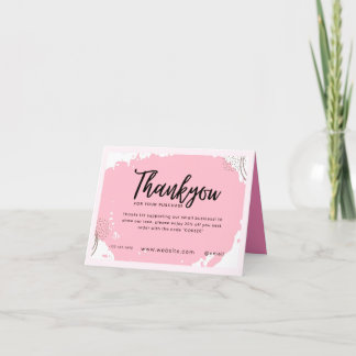 business thank you note card