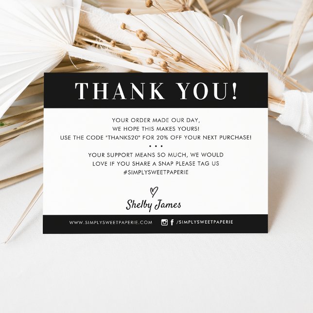 BUSINESS THANK YOU professional modern black white (Creator Uploaded)