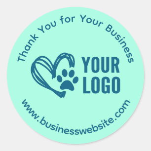 Business Thank You Stickers with Logo 