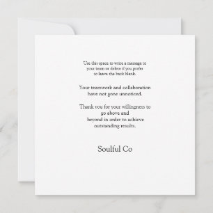 Business Thank You Team Photo Corporate  Card