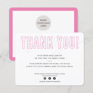 BUSINESS THANK YOU urban masculine candy pink