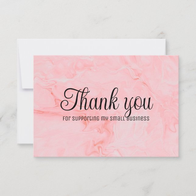 Business thank you with colourful background. card (Front)