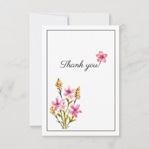 Business thank you with flower. card